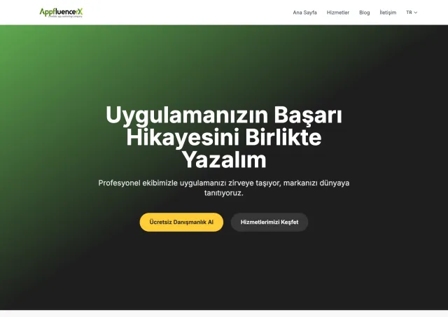 AppfluencerX arayüzü 1