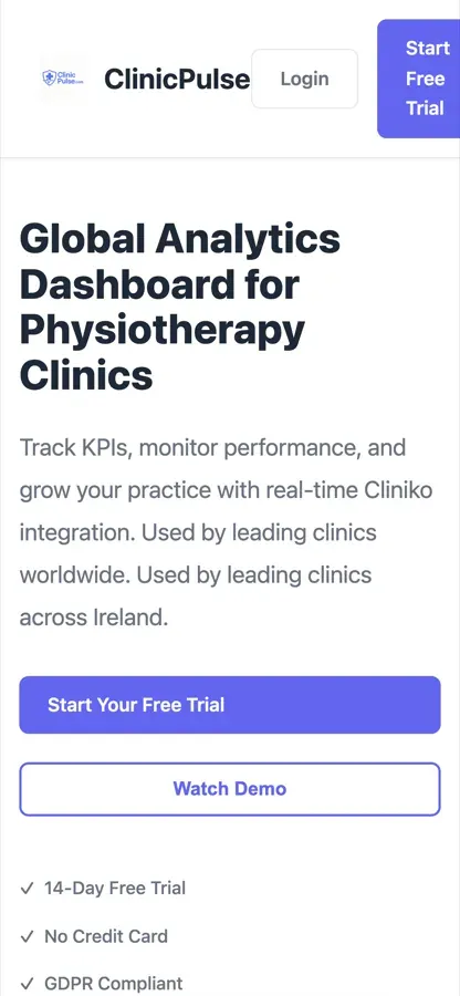 ClinicPulse mobile interface 1