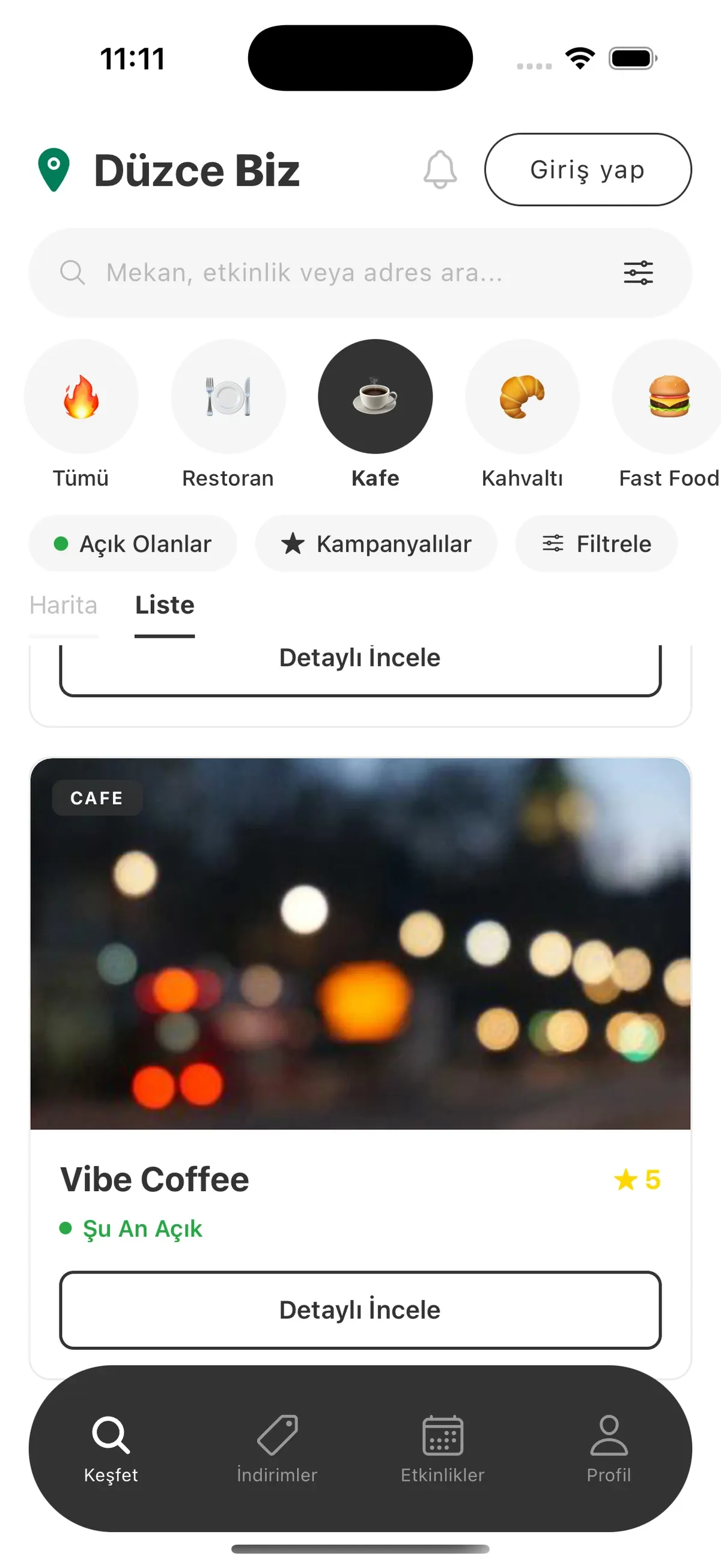 Düzce Biz — arayüz 3