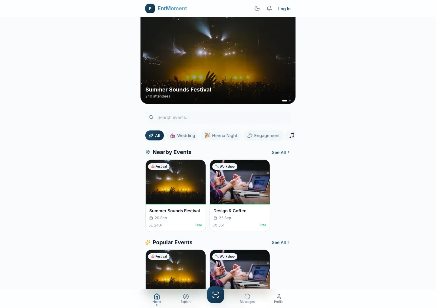 EntMoment — arayüz 1