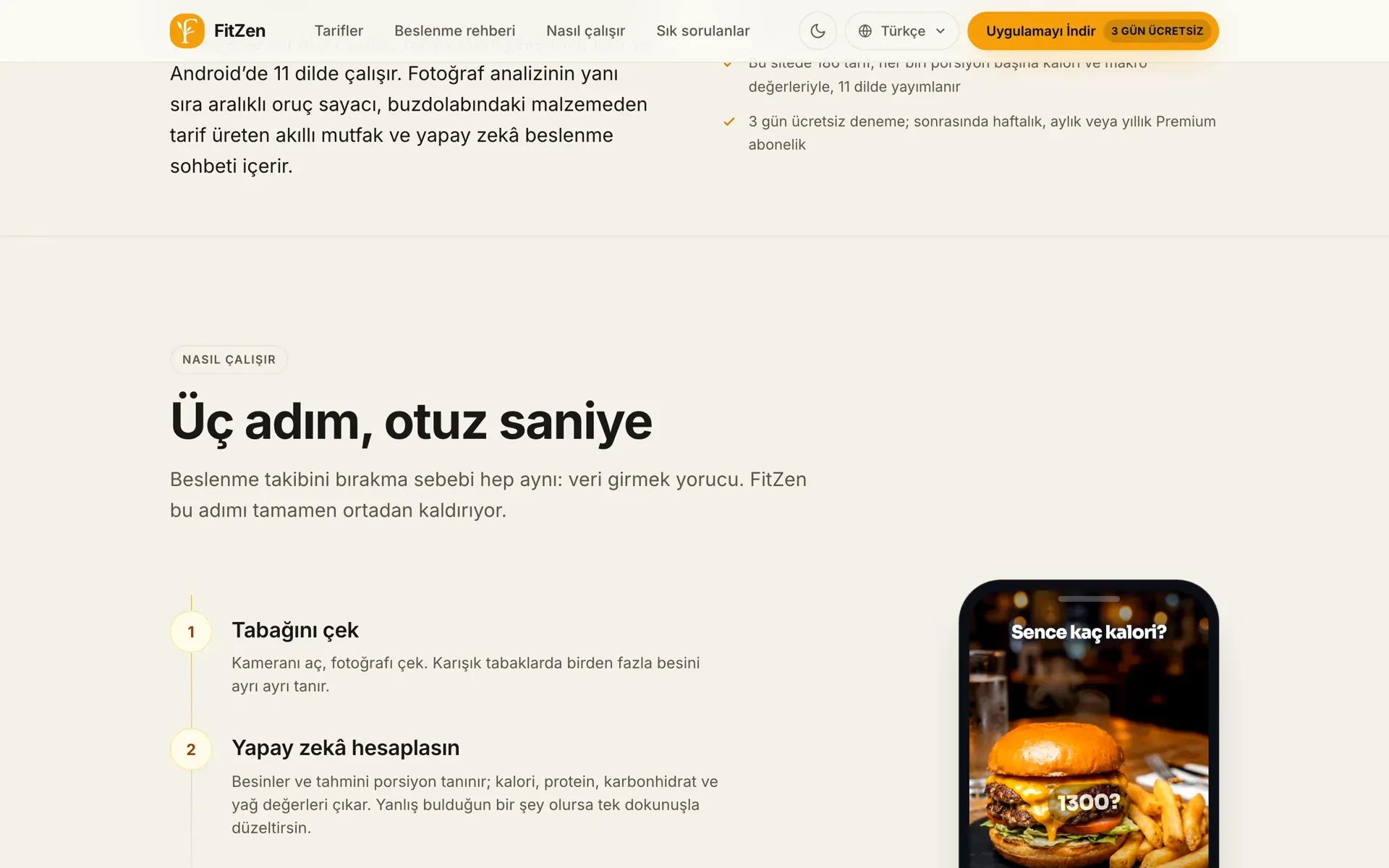 FitZen Web — arayüz 2