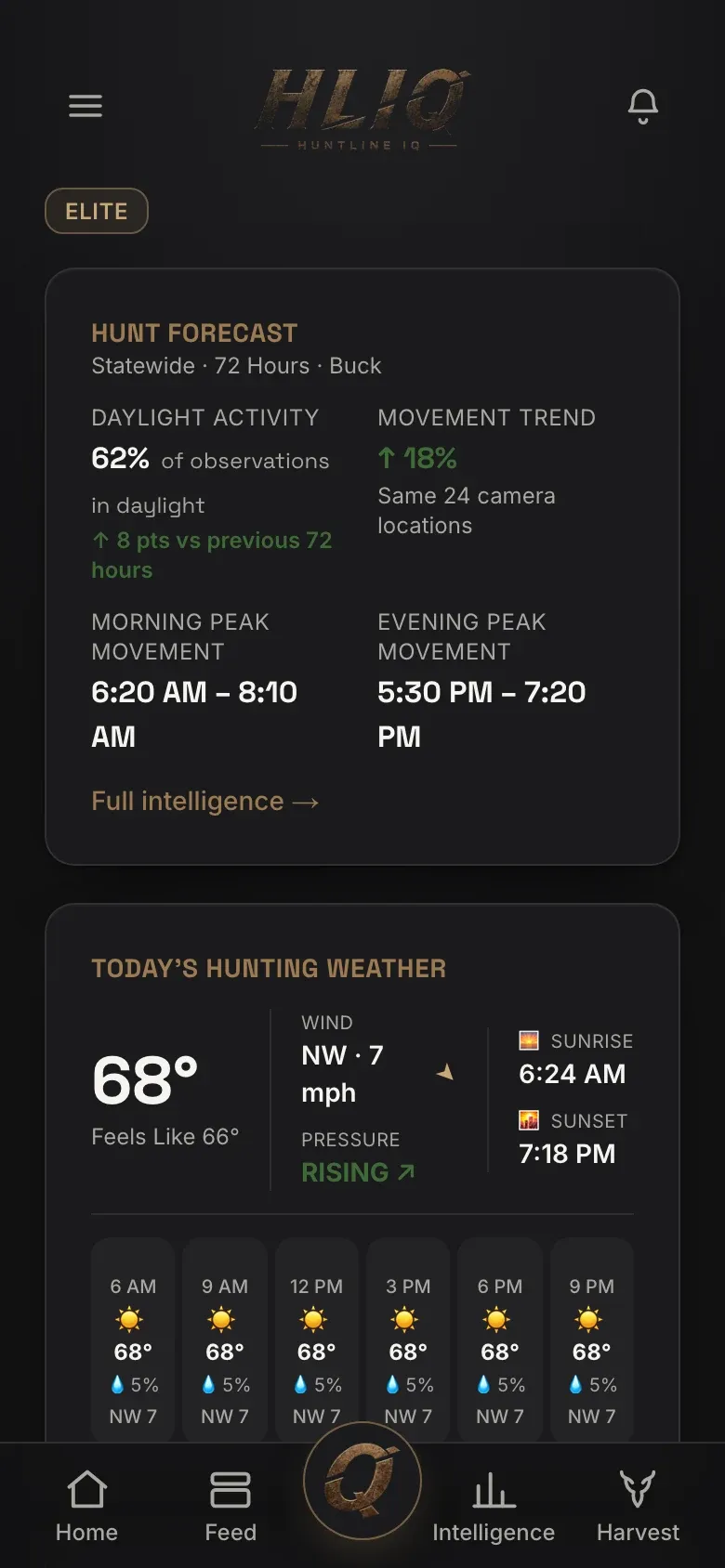HuntLine IQ Web — arayüz 2