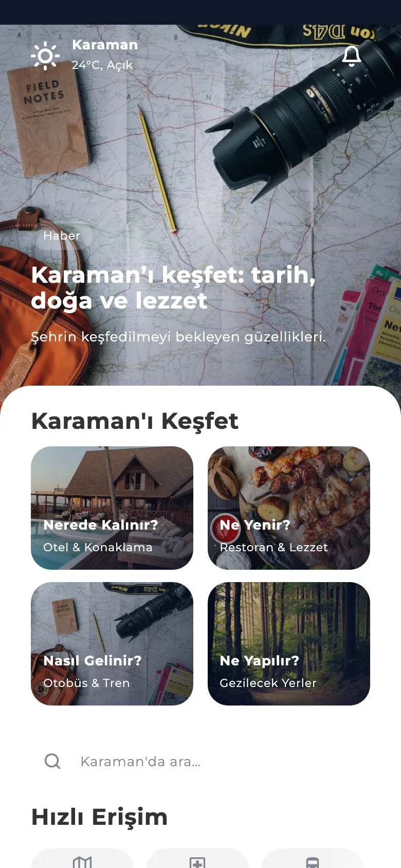 Karaman Mobile — arayüz 2