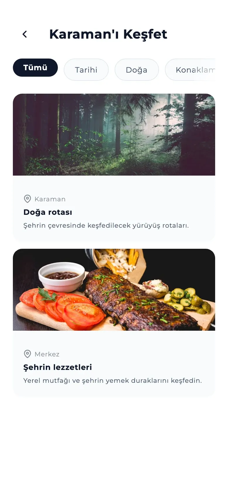 Karaman Mobile — arayüz 1