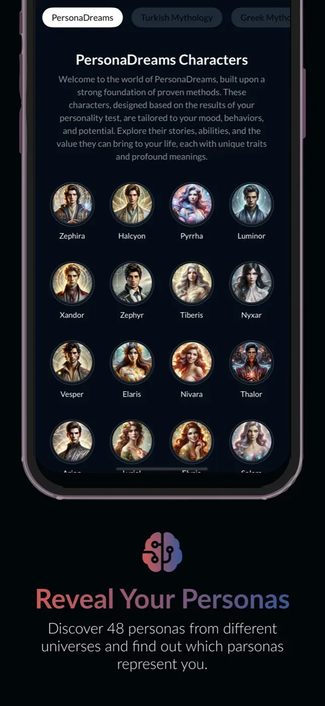 PersonaDreams — arayüz 3