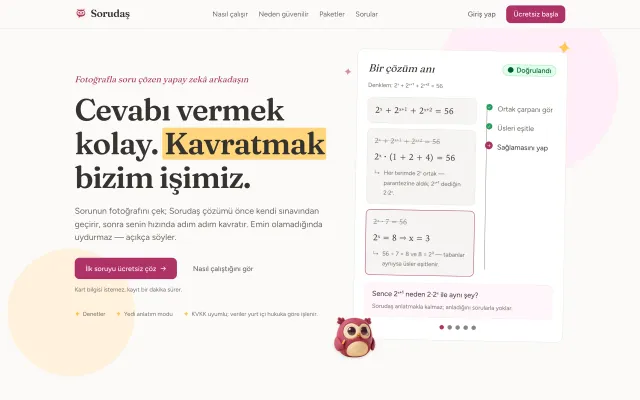 Sorudaş arayüzü 1