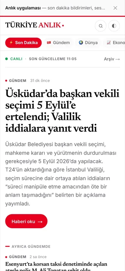 Türkiye Anlık — arayüz 3