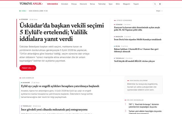 Türkiye Anlık arayüzü 1