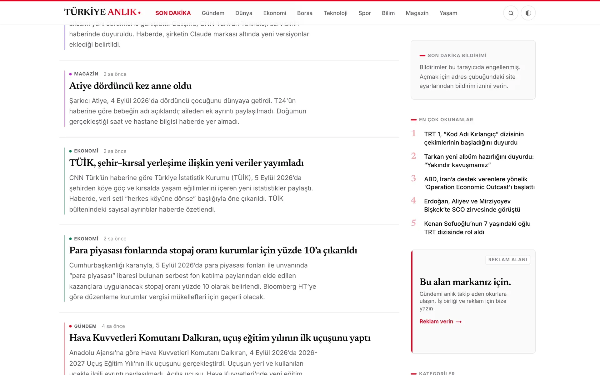 Türkiye Anlık — arayüz 2