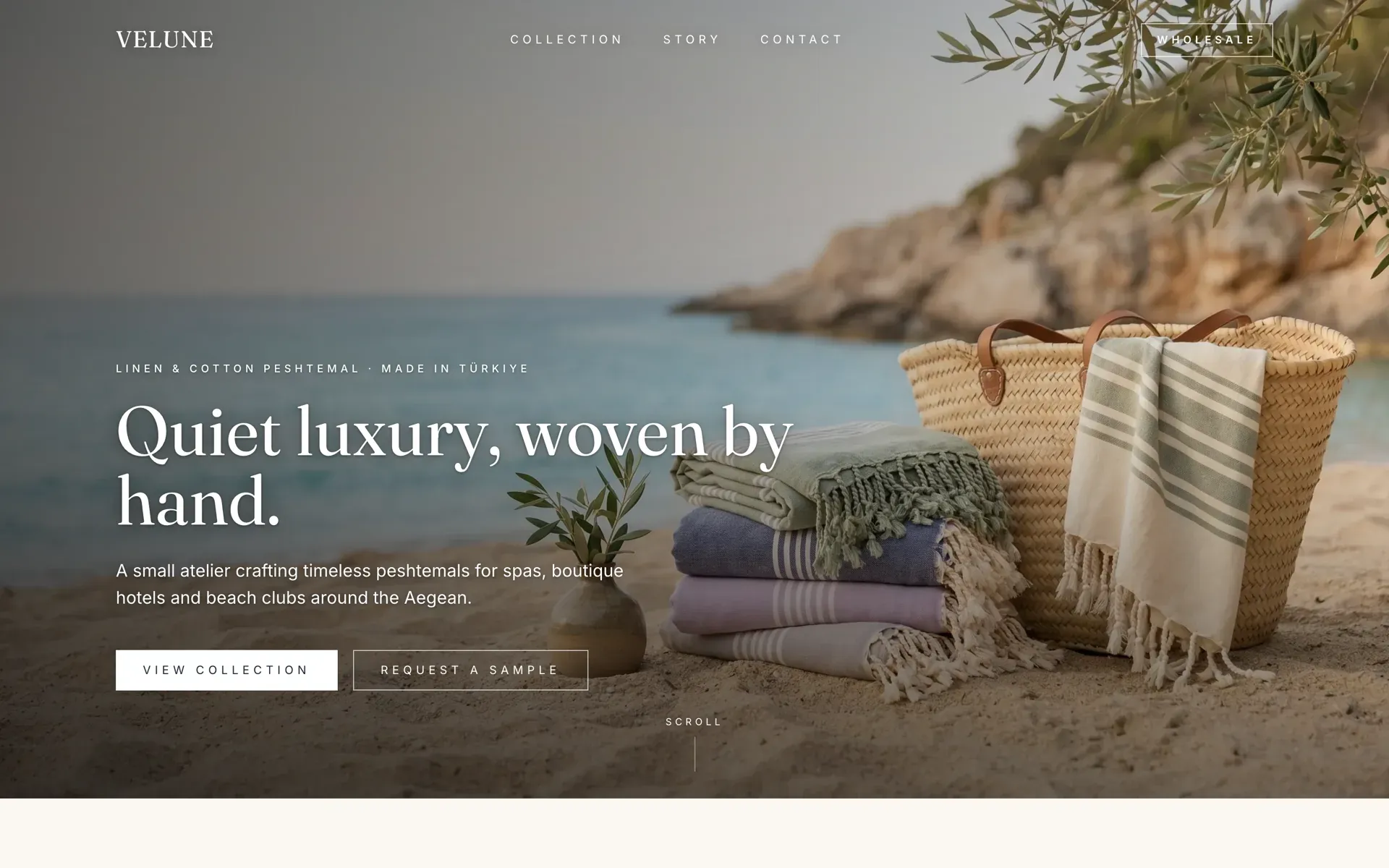 Velune Textiles — arayüz 1